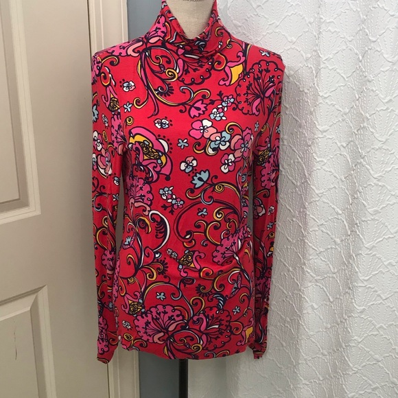 Lilly Pulitzer Tops - Lilly Pulitzer Tess Turtleneck Island Coral